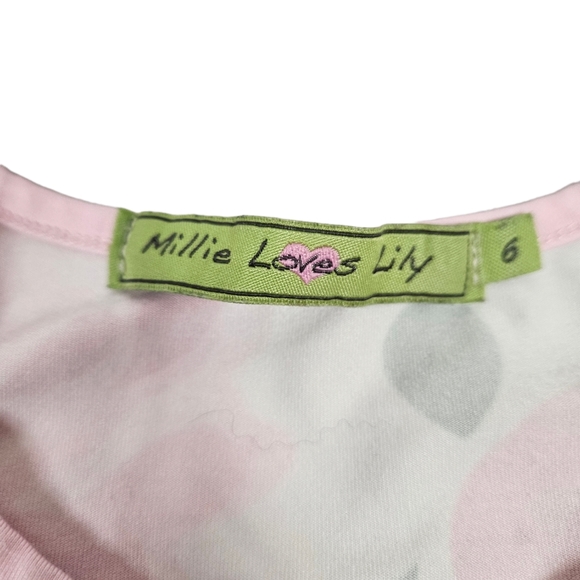 Sold Millie Loves Lily White Floral Angel Sleeve Dress Size 6 Girls - Picture 6 of 7